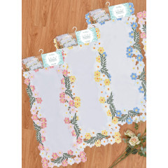 Embroidered Floral Table Runner