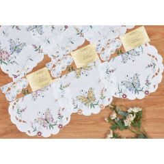 Embroidered Doily- Butterfly