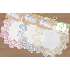 Embroidered Rose Doily