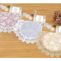 Jacquard Doily with Lace Border