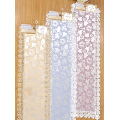 Jacquard Table Runner with Lace Border