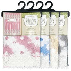 Embroidered Window Curtain Set
