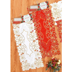 Embroidered Holiday Table Runner