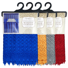 Embroidered Lace Window Curtain Set
