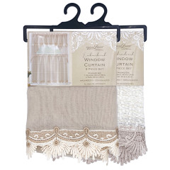 Embroidered Window Curtain Set