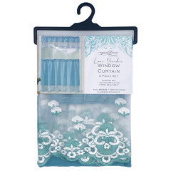 Floral Lace Border Window Curtain