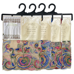 Embroidered Window Curtain Set