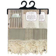 Embroidered Window Curtain Set