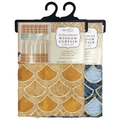 Embroidered Window Curtain Set