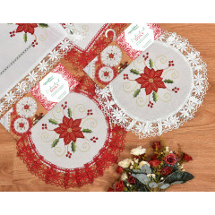Embroidered Holiday Doily