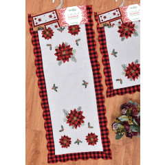 Embroidered Holiday Table Runner