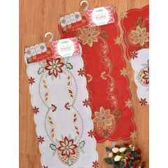 Embroidered Holiday Table Runner