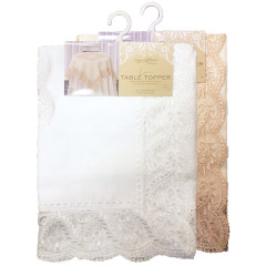 Embroidered Lace Table Topper