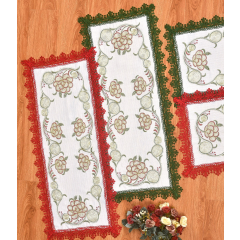 Embroidered Holiday Table Runner
