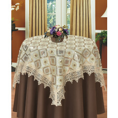 Embroidered Lace Table Topper